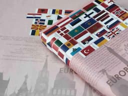Europe Country Flags Gift Wrapping Papers