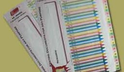 Pre-printed Coloured Index Divider