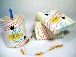 Retro Paper Pen Stand and Box