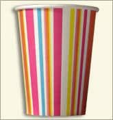 Paper Cup Printed Multi Color Line