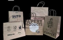 Twisted Handle Custom Printed Kraft Paper Bags